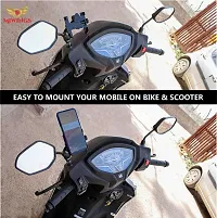 Mobile Stand for Bike Holder Metal Body 360 Degree Rotating Handlebar Metal Body Cradle Stand for Bicycle, Motorcycle, Scooty Fits All Smartphones-thumb1