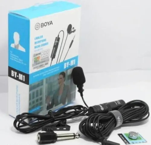 Boya BY-M1 Omnidirectional Lavalier Condenser Microphone with 20ft Audio Cable (Black) Color Superb sound This Omni-directional condenser microphone( D-Pack)