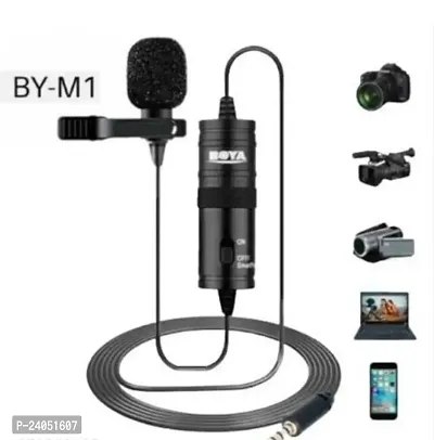 Boya BY-M1 Omnidirectional Lavalier Condenser Microphone with 20ft Audio Cable (Black) Color Superb sound This Omni-directional condenser microphone( D-Pack)-thumb2