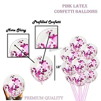 UBAACHI PREMIUM LATEX PINK CONFETTI BALLOONS IN PACK OF 5PCS FOR BIRTHDAY DECORATION, FESTIVALS, BABY SHOWER, INDOOR  OUTDOOR PARTY FOR BOYS, GIRL, KIDS, HUSBAND, AND WIFE-thumb2