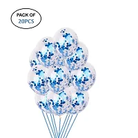 UBAACHI PREMIUM QUALITY LATEX BLUE CONFETTI BALLOONS IN PACK OF 20 PCS FOR BIRTHDAY DECORATION, FESTIVALS, BABY SHOWER, INDOOR  OUTDOOR PARTY FOR BOYS, GIRL, KIDS, HUSBAND, AND WIFE-thumb1