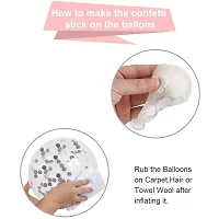 UBAACHI PREMIUM LATEX SILVER CONFETTI BALLOONS IN PACK OF 20PCS FOR BIRTHDAY DECORATION, FESTIVALS, BABY SHOWER, INDOOR  OUTDOOR PARTY FOR BOYS, GIRL, KIDS, HUSBAND, AND WIFE-thumb4