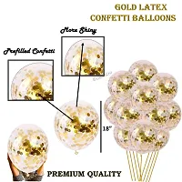 UBAACHI PREMIUM LATEX GOLD CONFETTI BALLOONS IN PACK OF 20PCS FOR BIRTHDAY DECORATION, FESTIVALS, BABY SHOWER, INDOOR  OUTDOOR PARTY FOR BOYS, GIRL, KIDS, HUSBAND, AND WIFE-thumb3