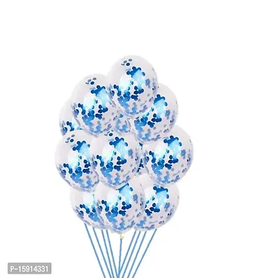 UBAACHI PREMIUM QUALITY LATEX BLUE CONFETTI BALLOONS IN PACK OF 20 PCS FOR BIRTHDAY DECORATION, FESTIVALS, BABY SHOWER, INDOOR  OUTDOOR PARTY FOR BOYS, GIRL, KIDS, HUSBAND, AND WIFE