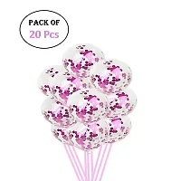 UBAACHI PREMIUM LATEX PINK CONFETTI BALLOONS IN PACK OF 20PCS FOR BIRTHDAY DECORATION, FESTIVALS, BABY SHOWER, INDOOR  OUTDOOR PARTY FOR BOYS, GIRL, KIDS, HUSBAND, AND WIFE-thumb1