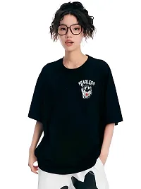 Women Cotton Oversize T-shirt (Pack Of 1)-thumb2