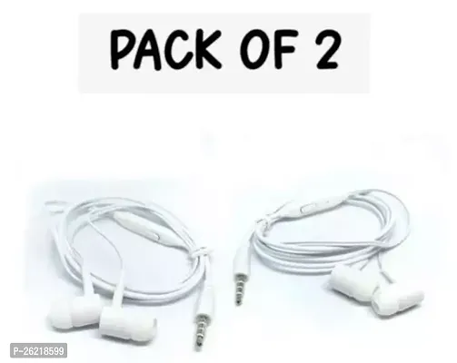 Stylish White In-ear Wired USB Headphones Pack Of 2-thumb0