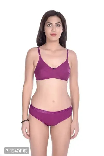 Buy Vendible Fashionable Lycra Hosiery Cotton Simple Sobber Everyday Bra  Panty Set-Rajni Set (Pack of 3). Random Colors Online In India At  Discounted Prices