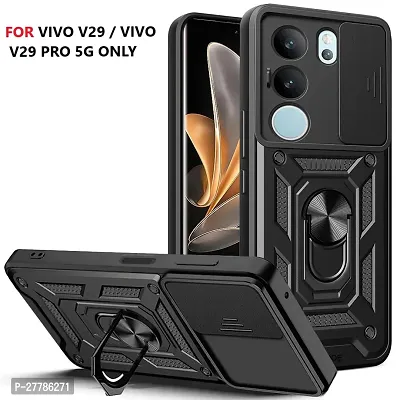 Movariete Mobile Back Cover Case For Vivo V29 Pro / V29 5G  (Black, Shutter Armor)