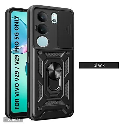 Movariete Mobile Back Cover Case For Vivo V29 Pro / V29 5G  (Black, Shutter Armor)-thumb2