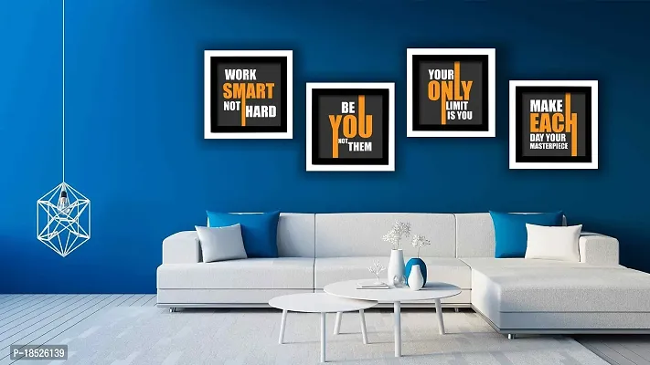 ARNEY -set of 04 best motivational quoets / Eco matte UV digital reprint painting 8x8 set of04 Quoets painting's