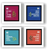 ARNEY DECORE set 04 best motivational quoets / Eco matte UV digital reprint painting 8x8 set of04 Quoets painting's-thumb1