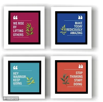 ARNEY DECORE set 04 best motivational quoets / Eco matte UV digital reprint painting 8x8 set of04 Quoets painting's-thumb2