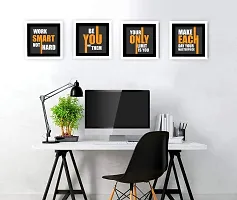 ARNEY DECORE set of 04 best motivational quoets / Eco matte UV digital reprint painting 8x8 set of04 Quoets painting's with 6mm MDF baised.-thumb2