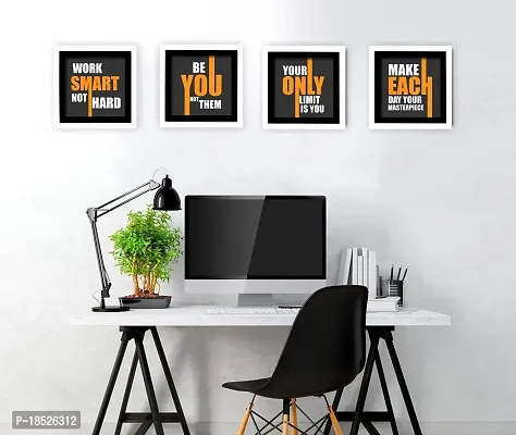 ARNEY DECORE set of 04 best motivational quoets / Eco matte UV digital reprint painting 8x8 set of04 Quoets painting's with 6mm MDF baised.-thumb3