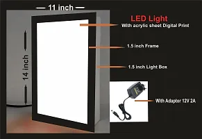 Khatu Shyam Ji Led Photo Frame with 14x11 Inch Photo| Led Adapter Included-thumb2