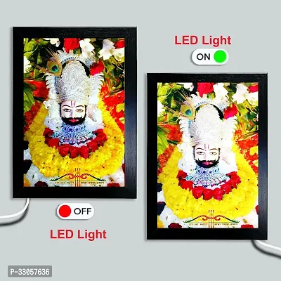 Khatu Shyam Ji Led Photo Frame with 14x11 Inch Photo| Led Adapter Included-thumb2