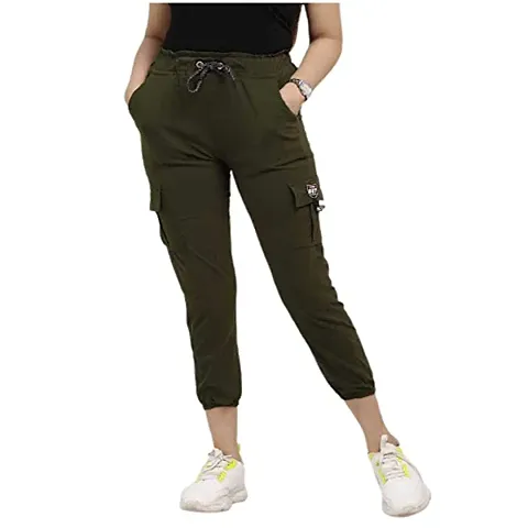 Elegant Blended Solid Joggers For Women