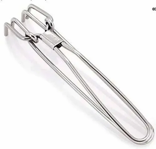 AYURVEDACOPPER Stainless Steel Pakkad Wire Kitchen Food Serving Tong