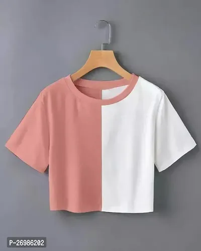 Elegant  Cotton Blend  Crop Length Top For Women