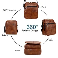 Tan Men Sling Bag - Extra Spacious-thumb2