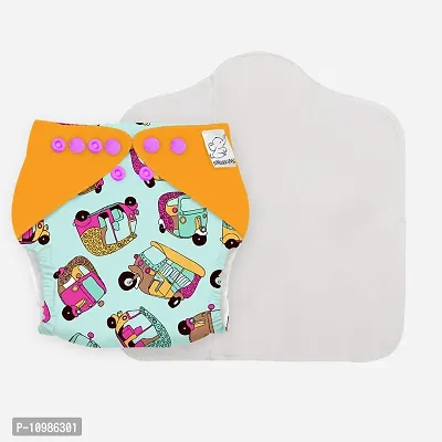 New Age Reusable, Waterproof and Washable Cloth Diapers for Babies ( 0-2 years).Contains 1 Diaper, 1 Wet-Free Organic Cotton Pad and 1 Booster Pad. Fits 5kg - 14kg babies ndash; Rainbow Roars