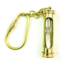 PINK GALAXY Brass Magnetic Direction Compass Keychain and Brass Sand Timer Hourglass Keychain Set of 2-thumb4