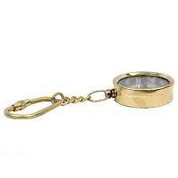 PINK GALAXY | Brass Antique Nautical Vintage Style Ross London Compass Keychain Showpiece-thumb2