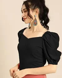 Classic Solid Crop Top for Women-thumb2