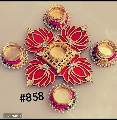 Premium Quality Tea Light Holder Cum Rangoli-thumb0