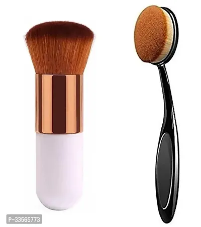 Oval Makeup Brush With Professional Blush Brushes Tool Combo of 2