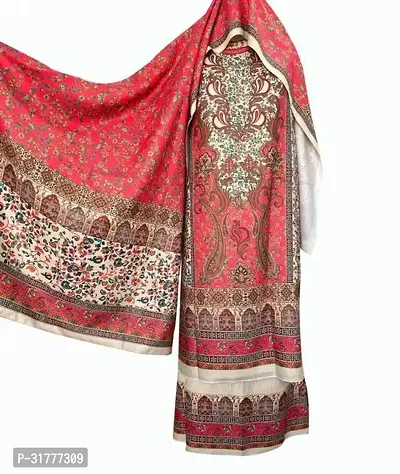 Elegant Pashmina Printed Dress Material With Dupatta For Women