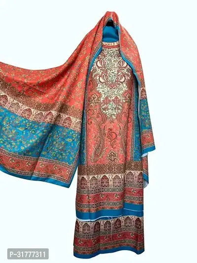 Elegant Pashmina Printed Dress Material With Dupatta For Women