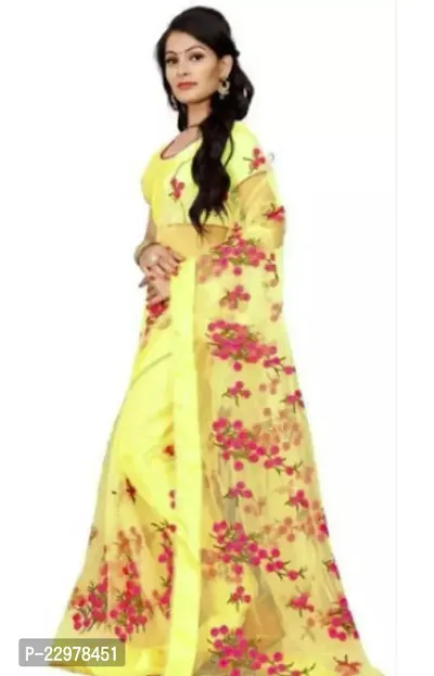 Stylish Imported Saree With Blouse Piece For Women-thumb0