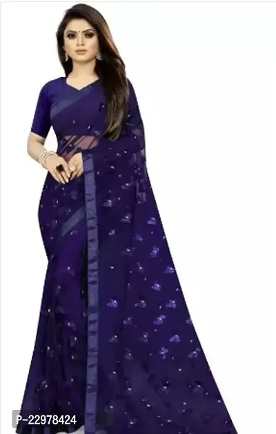 Stylish Imported Saree With Blouse Piece For Women-thumb0