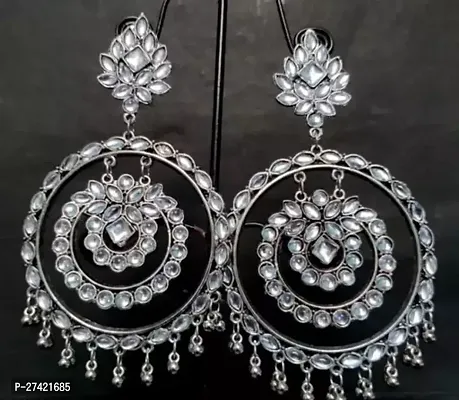 Beautiful Silver Silver Earrings For Women-thumb0