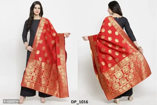 Exclusive Banarasi Art Silk Jacquard Weaving Banarasi Design Dupatta For Womens-thumb0