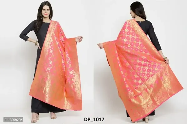 Exclusive Banarasi Art Silk Jacquard Weaving Banarasi Design Dupatta For Womens