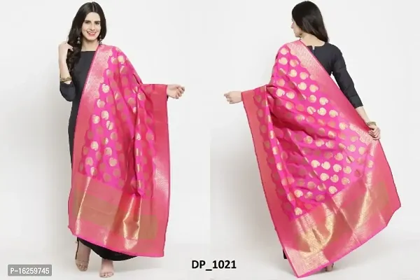 Exclusive Banarasi Art Silk Jacquard Weaving Banarasi Design Dupatta For Womens