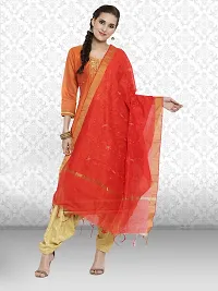 Exclusive Chanderi silk thrade  Embroidered Work New Collection Dupatta For Women's-thumb2