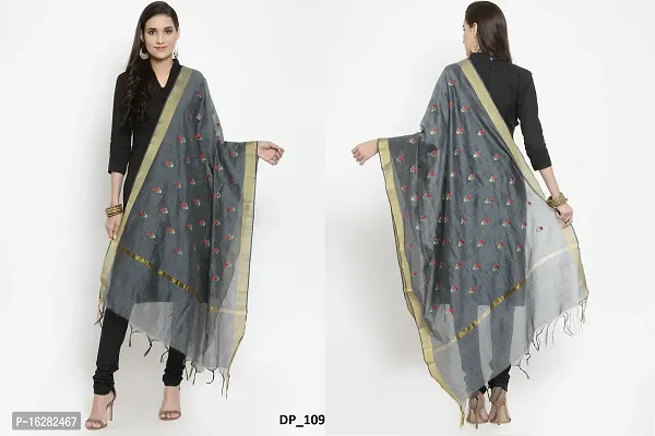 Exclusive Chanderi Embroidered Work Dupatta For Women's-thumb0