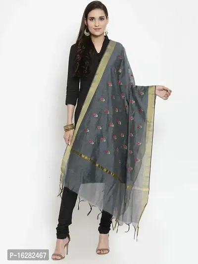 Exclusive Chanderi Embroidered Work Dupatta For Women's-thumb2