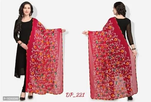 Exclusive Thread Embroidered Work Smooth Nazneen Fabric Dupatta for Womens-thumb0