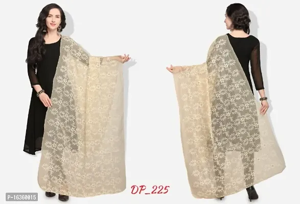 Exclusive Thread Embroidered Work Smooth Net Fabric Dupatta for Womens