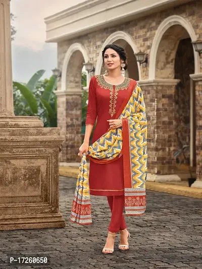 Stylish Cotton Silk Embroidered Salwar Suit for Women