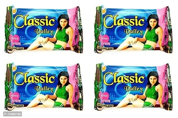 Classic Valley Hair Removal Soap For Men  Women (For All Skin Types) - Pack of 4