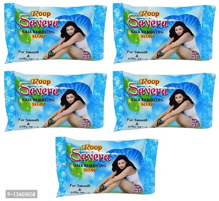 Roop Savera Hair Removal Soap For Men & Women (For All Skin Types) - Pack of 5