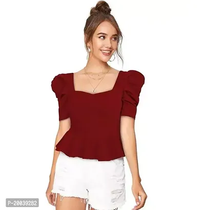 Elegant Polycotton Solid Top For Women-thumb0