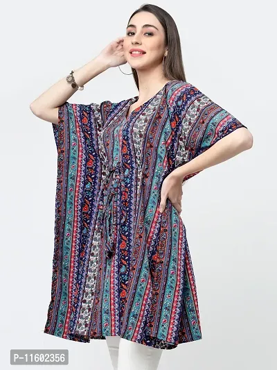 Stylish Fancy Crepe Regular Length Printed Kaftan Top For Women-thumb3