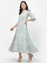 Attractive Midi Length Georgette Printed Fit And Flare Dress Combo For Women Pack Of 2-thumb3